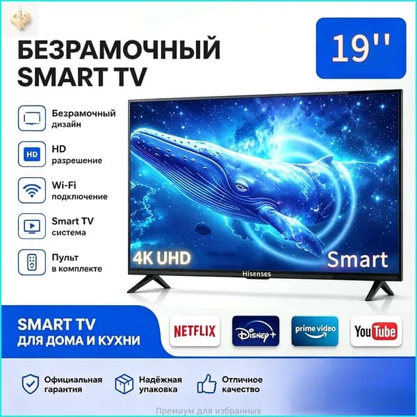 Телевизор 19″ 4K UHD
