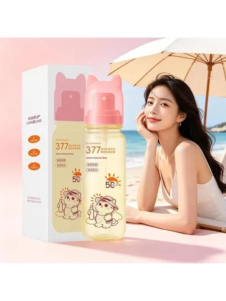 Антивозрастной солнцезащитный спрей для лица, SPF 50 PA+++, отбеливание