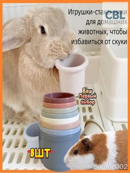 Стаканчики для грызунов: кролик, шиншилла, морская свинка