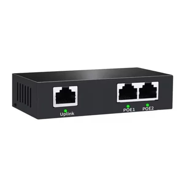 Uranium POE-RP12 1 PoE вход + 2 PoE выход (репитер, металлический корпус)