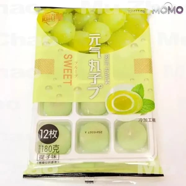 Рисовое моти (mochi, мочи) пирожное со вкусом винограда без сахара 180гр/ Азиатские сладости/ Клецки из рисовой муки с начинкой/ Япония, Корея, Китай