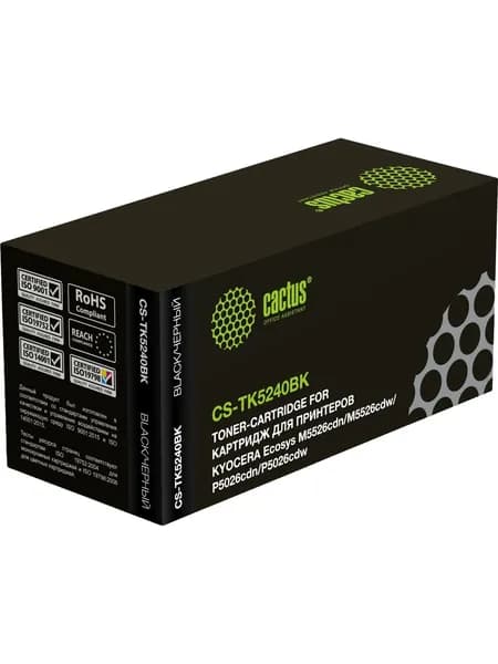 Картридж лазерный Cactus TK-5240BK (CS-TK5240BK), черный, 4000 страниц