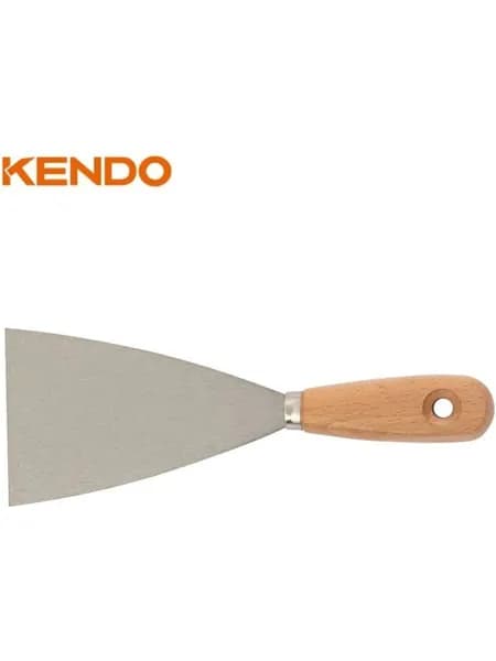 Шпатель-скребок с деревянной рукояткой KENDO 80 мм 45113