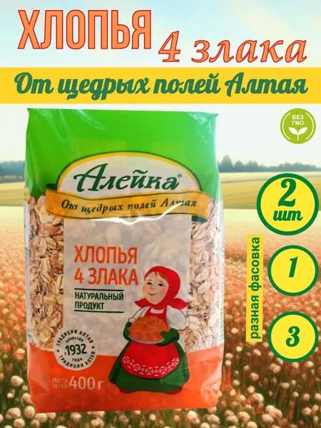 Хлопья 4 злака 2 шт