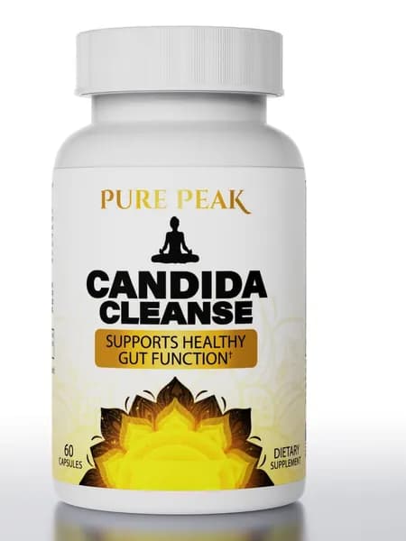 Candida Cleanse Комплекс для очищения кишечника (60 капсул) Натуральные травы: лист орегано, черный орех, каприловая кислота, гриб рейши