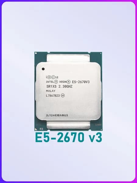 Intel Серверный процессор S2011-3 Intel Xeon E5-2670 v3 2,3-3,1GHz, 12 ядер, 24 потока, 30mb, TDP 120W, IMC 2133MHz OEM (без кулера)