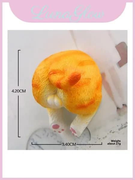 магнит cartoon cat butt для холодильника и сувениров с resin material светло-желтый кот зад