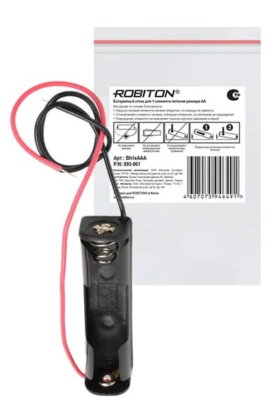 Батарейный отсек ROBITON Bh1xAAA с двумя проводами