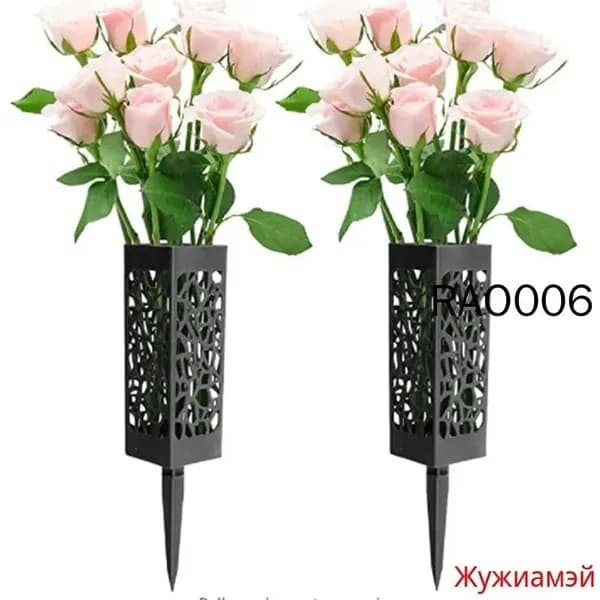 Полая ритуальная ваза, квадратные ногти, черный цвет.2 шт.