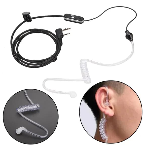 Наушники-вкладыши Baofeng Kenwood QX-70, чёрные, воздушный канал, кабель 160 см