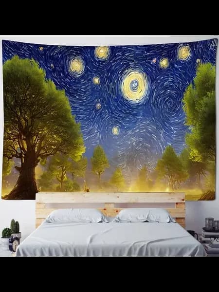 Гобелен 150x150см, Млечный Путь, Красный
