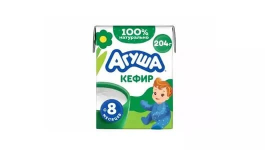 Кефир детский Агуша 3,2% с 204 г