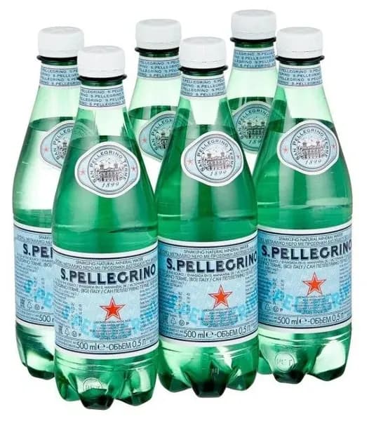 S.PELLEGRINO Природная минеральная вода газированная, пэт 3 л ( 6 шт по 0.5 л )