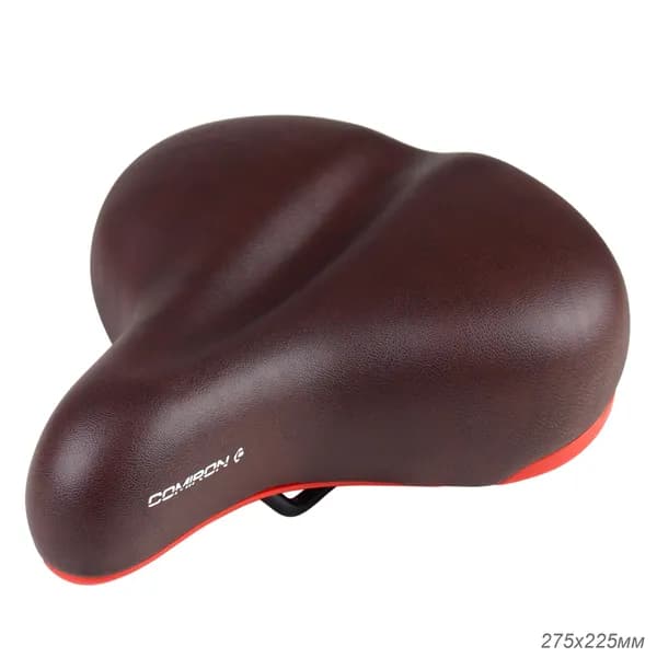 Седло для велосипеда ультракомфортное COMIRON BARSELONA 275x225, Верх: PU кожа, Цвет: Браун