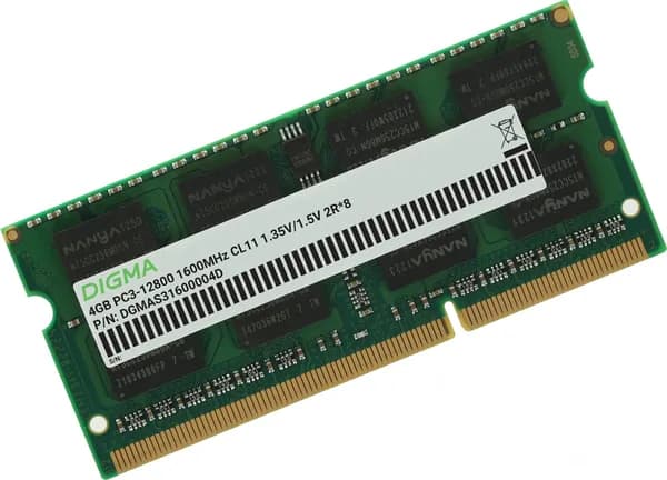 Digma Оперативная память DGMAS31600004D DDR3, 1600 МГц, 1 x 4 ГБ (DGMAD31600004S)