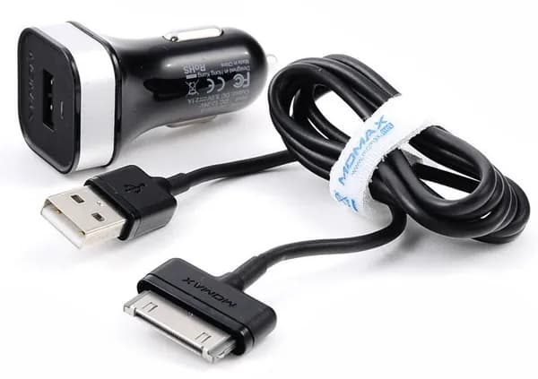 Автомобильное зарядное устройство 1 порт USB на 2.1A Momax XC USB Car Charger for Apple iPad (30-pin) - Black SCC02SAPMFID
