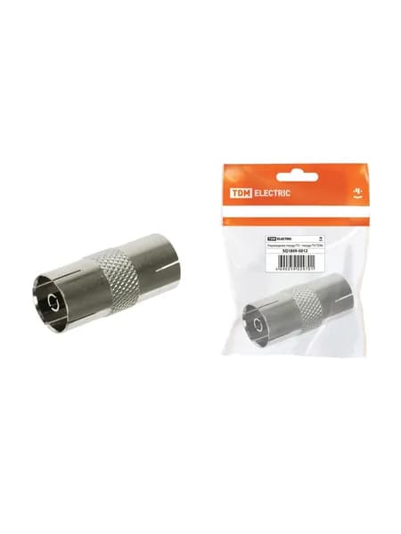 Переходник гнездо TV - гнездо TV, инд. упаковка TDM SQ1809-0012 (2 шт)