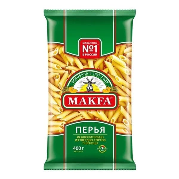 Макаронные изделия Makfa Перья любительские 400 г