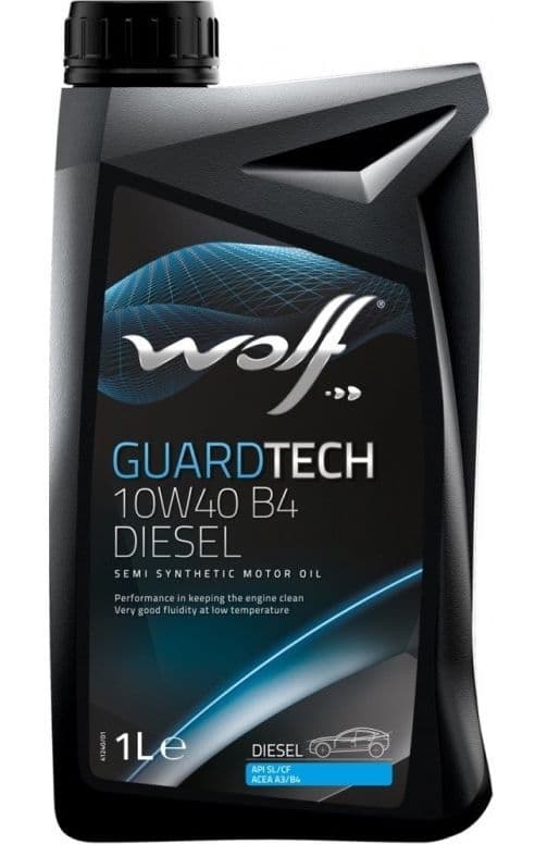 Wolf GUARDTECH B4 DIESEL 10W-40 Масло моторное, Полусинтетическое, 1 л