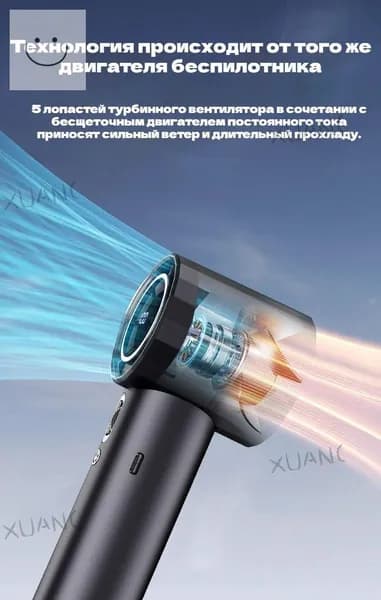 Фен для волос A#868552630766_0800_ob_Uexb7 550 Вт, скоростей 5, черный