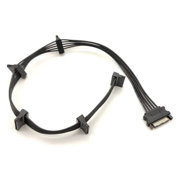 15Pin SATA кабель-разветвитель питания жесткий диск 1 штекер до 5 удлинитель шнур совместим с DIY ПК Sever