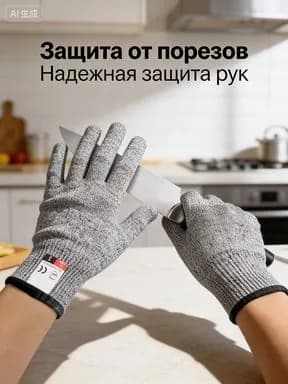 Перчатки защитные от порезов и истирания HPPE стандарт EN388; рабочие перчатки для стекла, металла и стройки, профессиональная защита рук от механических повреждений.