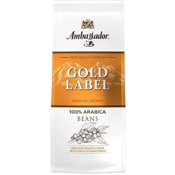 Ambassador, Кофе в зернах Gold Label, 200 г, Россия