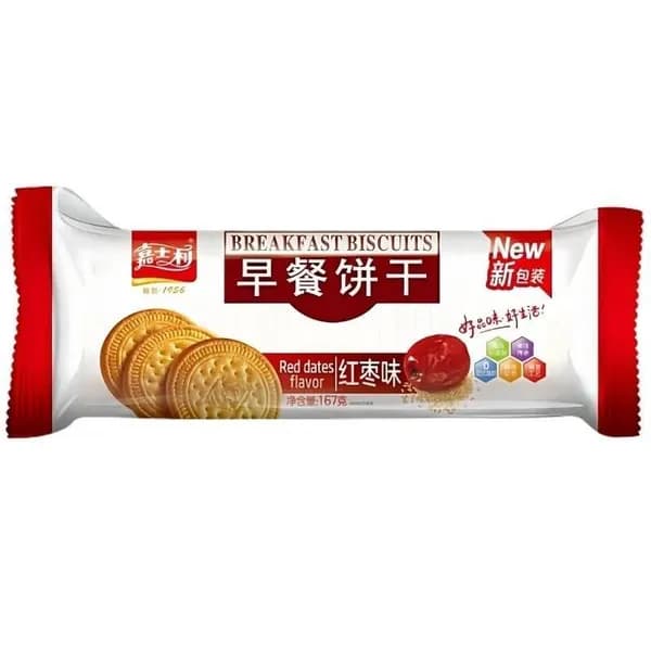Со вкусом красной финики - печенье для завтрака Jia Shi Li