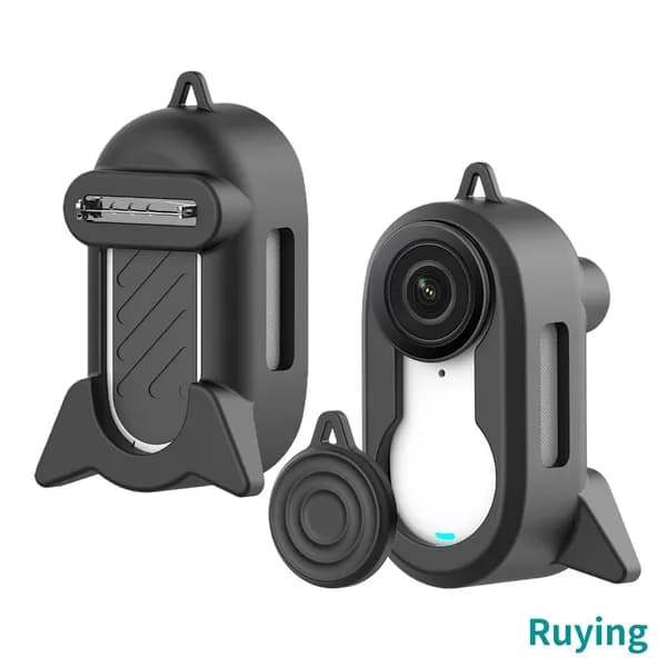 Чехол для экшн-камеры Insta360 GO3S и GO3 из силикона чёрного цвета