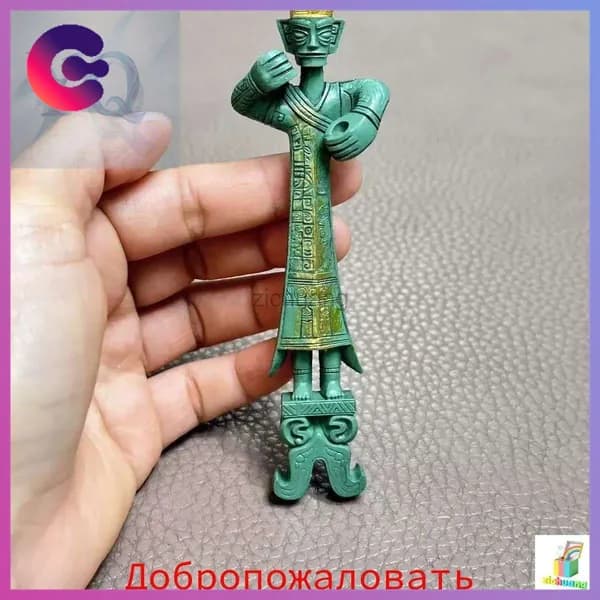 Магнит на холодильник "Бронзовая статуя Саньсиндуй" (1 шт), сувенир из Китая.