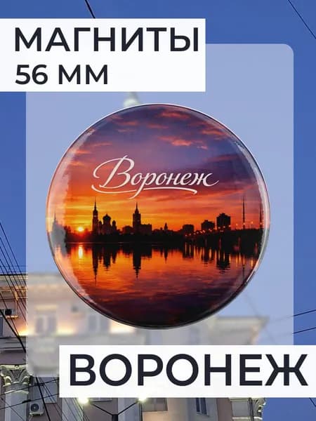 магнит Воронеж 1 шт, диаметром 56 мм.