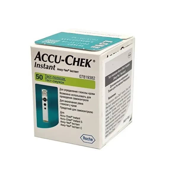 Accu chek instant тест полоски, Тест полоски для глюкометра, 50 шт