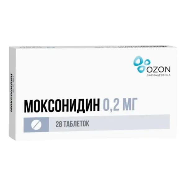 Моксонидин Альфактив, таблетки покрыт. плен. об. 0.2 мг, 28 шт.