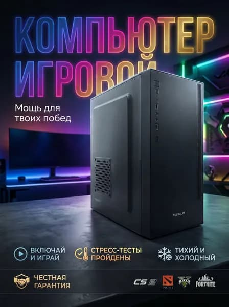 D-Tora Системный блок (Intel Core i5-2400, RAM 8 ГБ, SSD 128 ГБ, AMD Radeon RX 580 (4 Гб), Windows 11 Pro), черный