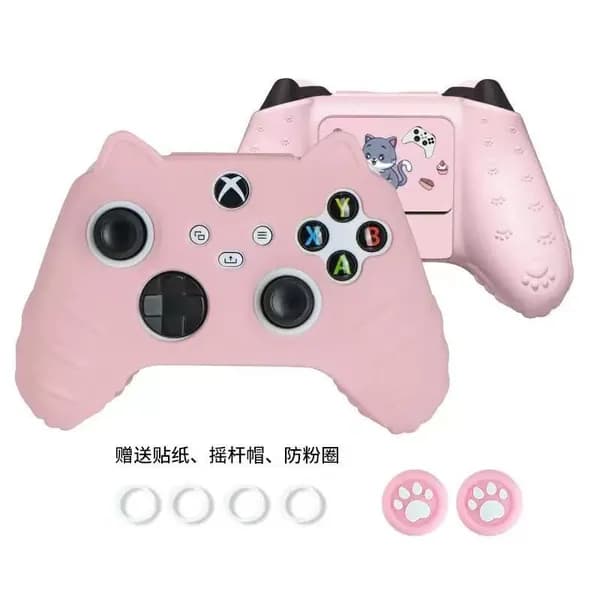 XBOX кожух для контроллера с лапками кота, изготовлен из силикона, совместим с контроллером Xbox Series X/S