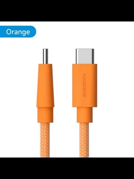 USB-C - USB-C кабель, оранжевый, 15 см