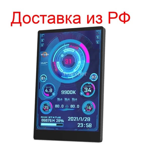 3.5 IPS USB Мини-Экран AIDA64: Монитор для CPU, RAM, HDD с металлическим корпусом