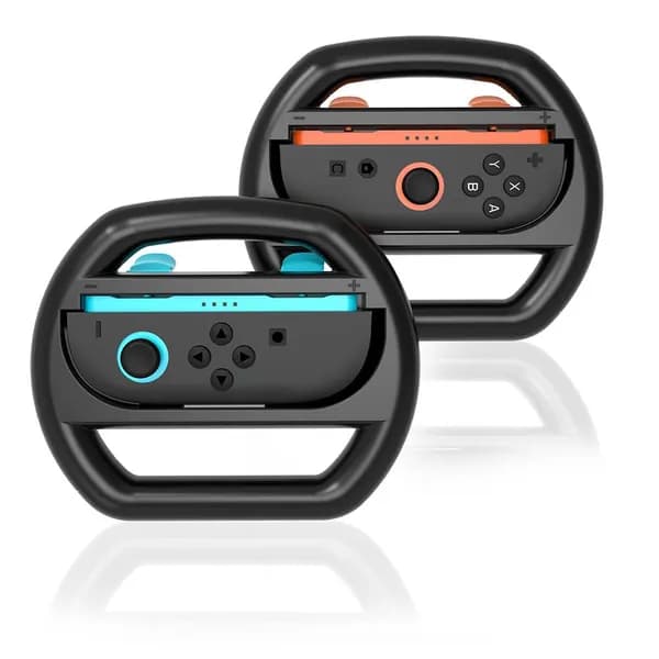 Руль для гонок для Joy-Con Nintendo Switch 2, чёрный, из ABS-пластика