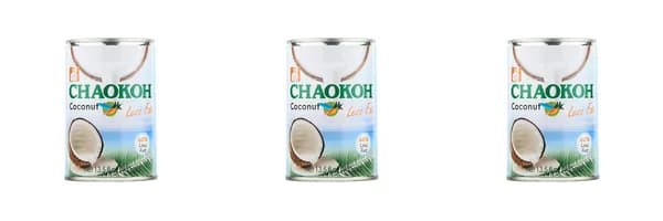 Chaokoh Кокосовое молоко Less Fat, 400 мл, 3 шт