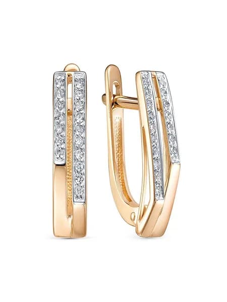 Серьги 22805-151-01-00 из красного золота Vesna jewel
