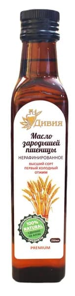 Масло Зародышей пшеницы Дивия 100% 250 мл
