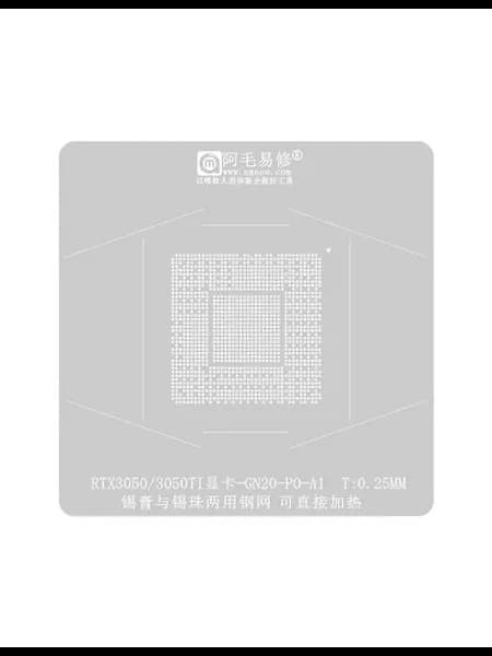 Трафарет RTX3050 3050TI GN20-P0-A1 T 0.25mm
