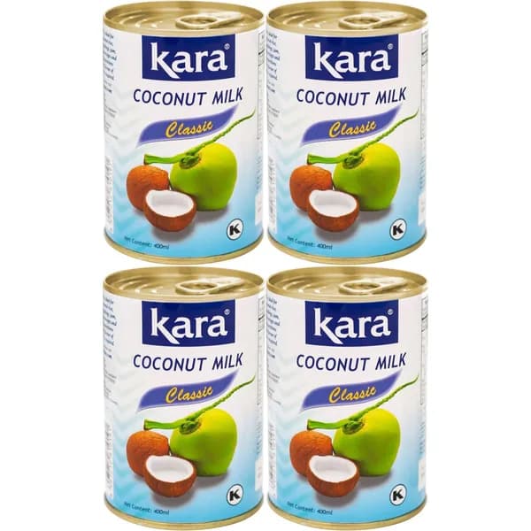 Растительный напиток кокосовый Kara Classic 17% 0,4 л, набор: 4 штуки