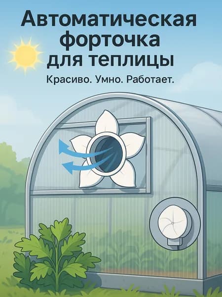 POK017 Автоматическая форточка для теплиц (ZigBee / автономный режим)