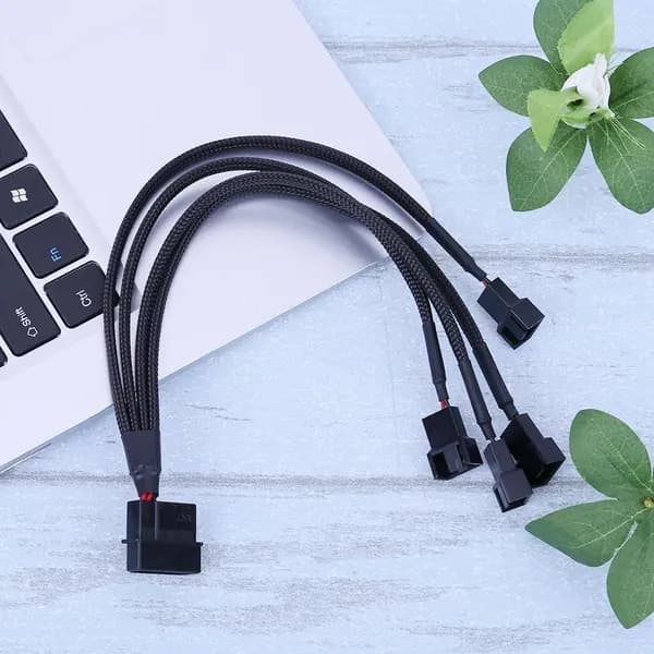 Кабель-разветвитель Molex 4-pin на 4 разъёма вентилятора 3/4-pin, 12 В, 27 см