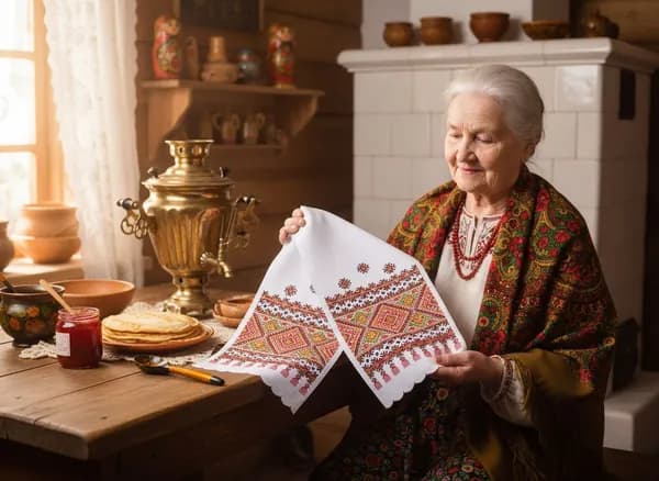 Рушник узкий на стол и под каравай