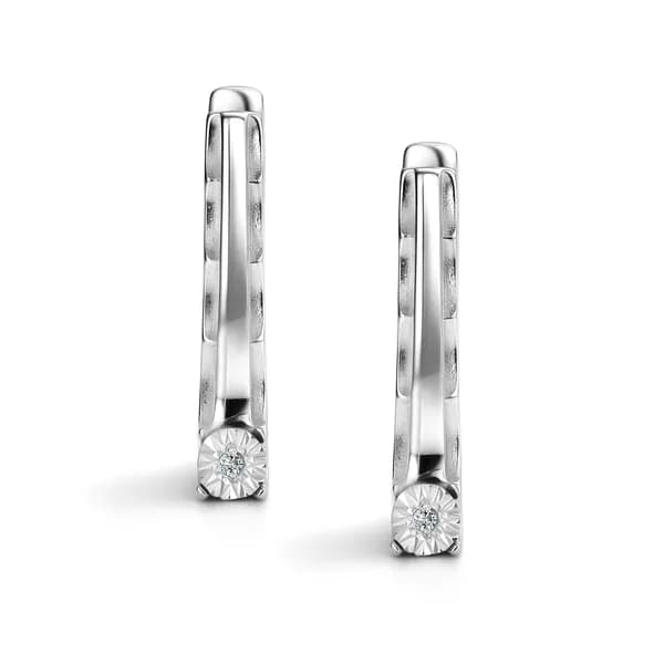 Серебряные серьги DIAMANT-ONLINE с бриллиантом 925 пробы