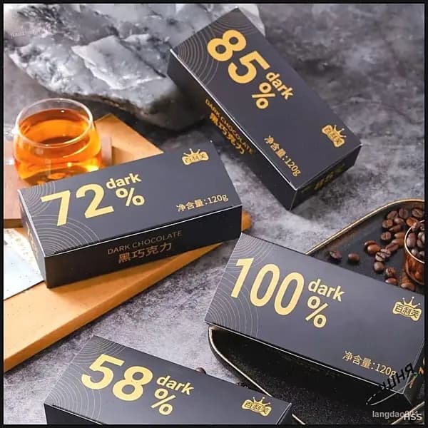 Выбранный шоколад из кокаола 72%Без 1Коробка 24 шт сахара Вкус горький.