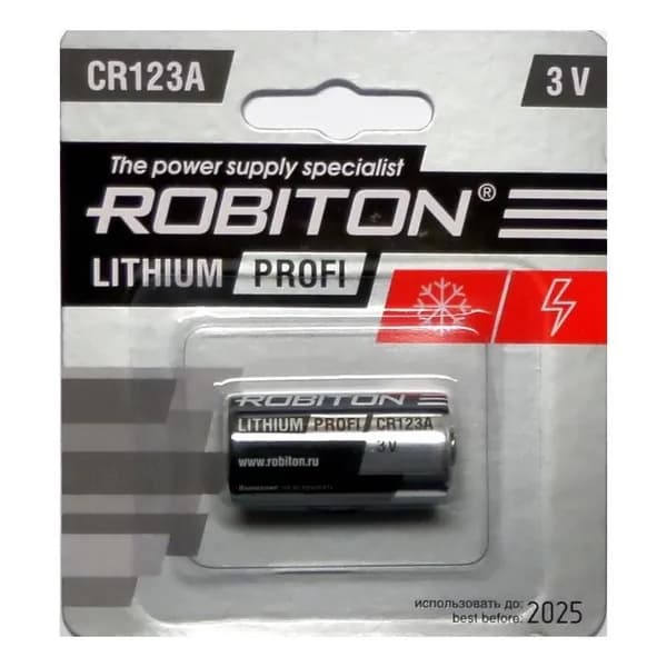 Батарейка CR123A Robiton 3в