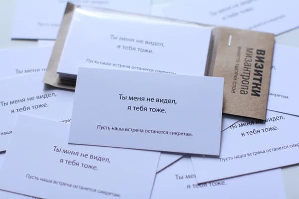 Набор визиток мизантропа #1 шуточный смешной подарок